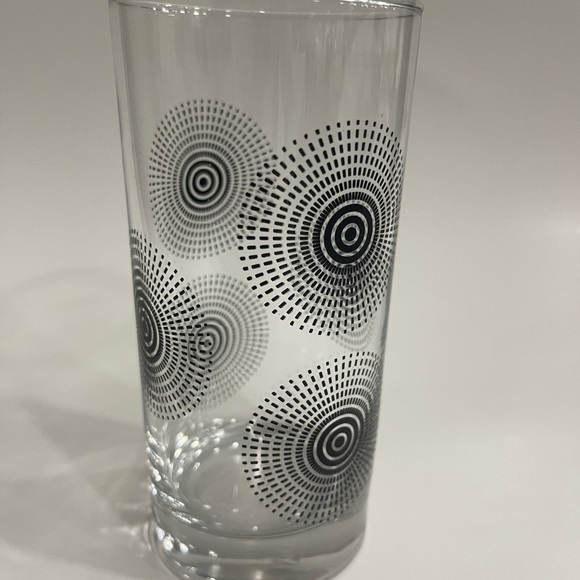 Set of 3 Libbey Royal Norfolk Starburst Atomic Glass Tumblers - 16 oz - Vintage - Picture 2 of 13